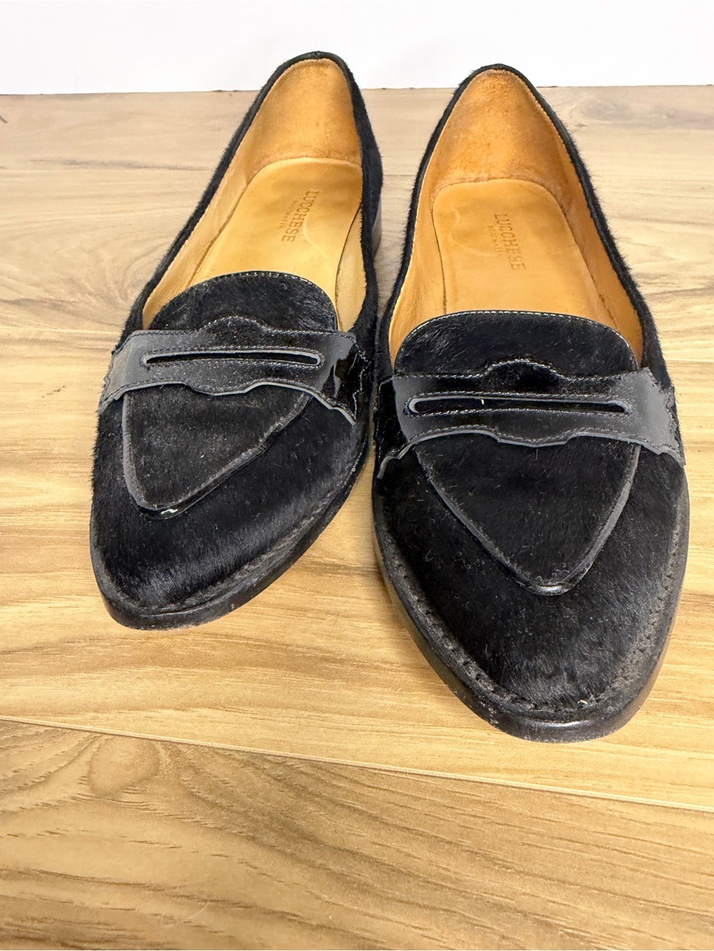 Lucchese Women’s Black Hair Loafers - Picture 2 of 7